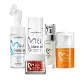 Morning routine for sensitive skin with redness