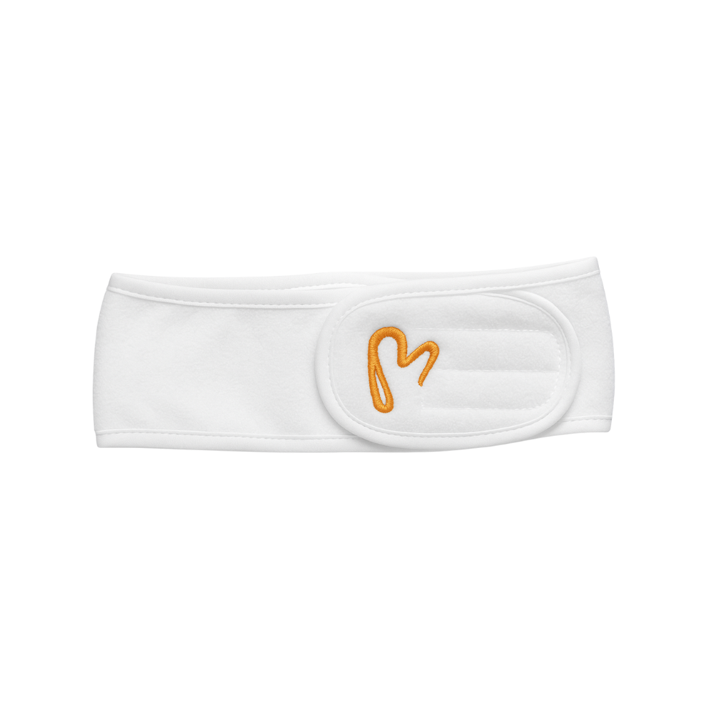 White towel headband