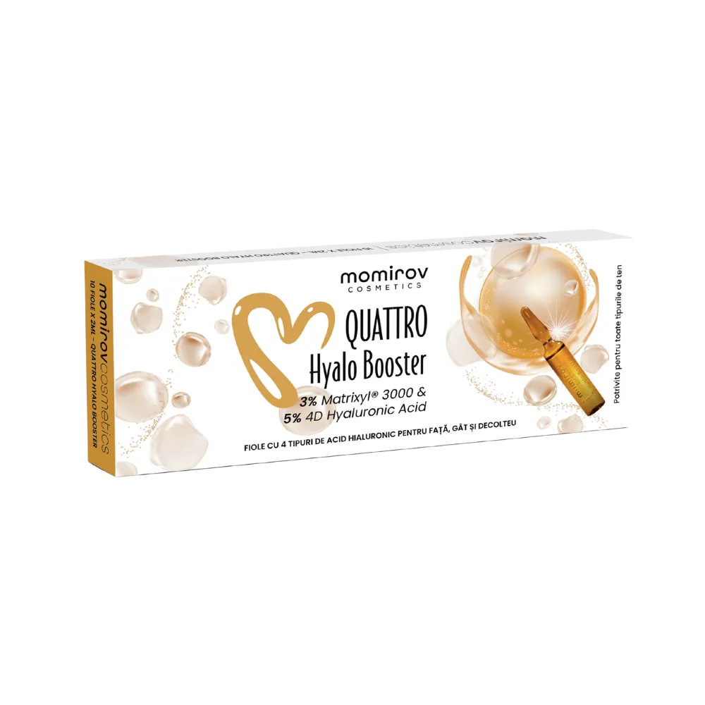 Quattro Hyalo Booster Ampoules with 4D Hyaluronic Acid - 10 ampoules, 20 ml