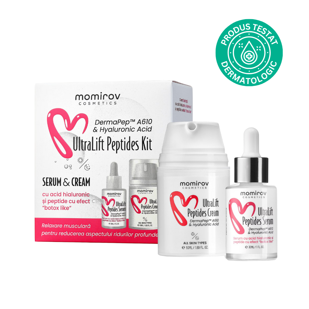 Ultralift Peptides Kit with serum and cream for wrinkle reduction