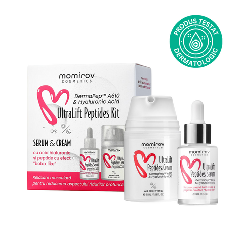 Ultralift Peptides Kit with serum and cream for wrinkle reduction
