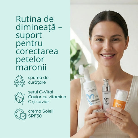 Morning routine – support for correcting brown spots