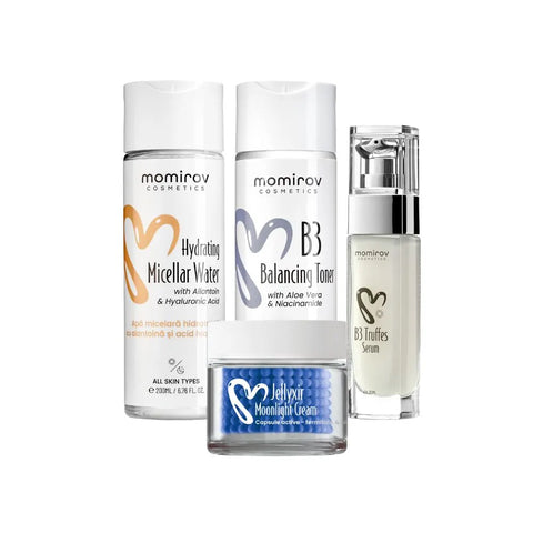 Evening routine for sensitive skin with redness