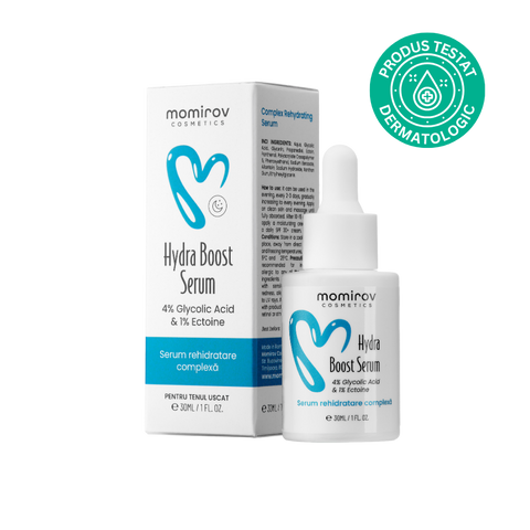 Hydra Boost Serum with 4% Glycolic Acid and 1% Ectoin for Dry Skin, 30 ml