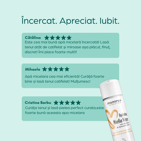 Hydrating Micellar Water with Hyaluronic Acid and Allantoin, 200 ml