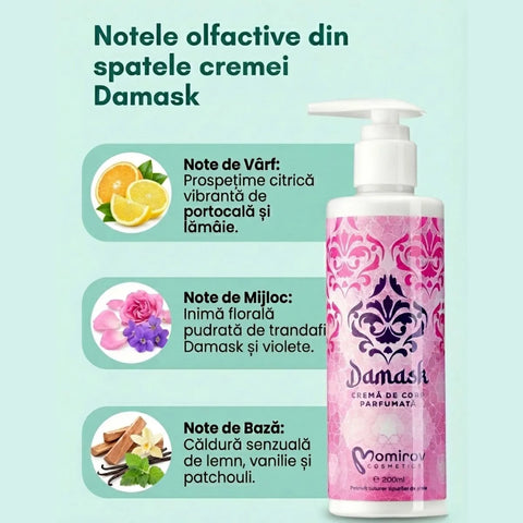 Damask Scented Body Cream, 200 ml