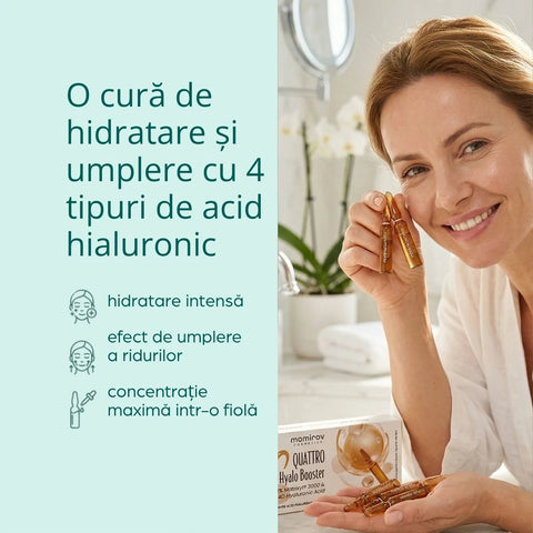 Quattro Hyalo Booster Ampoules with 4D Hyaluronic Acid - 10 ampoules, 20 ml