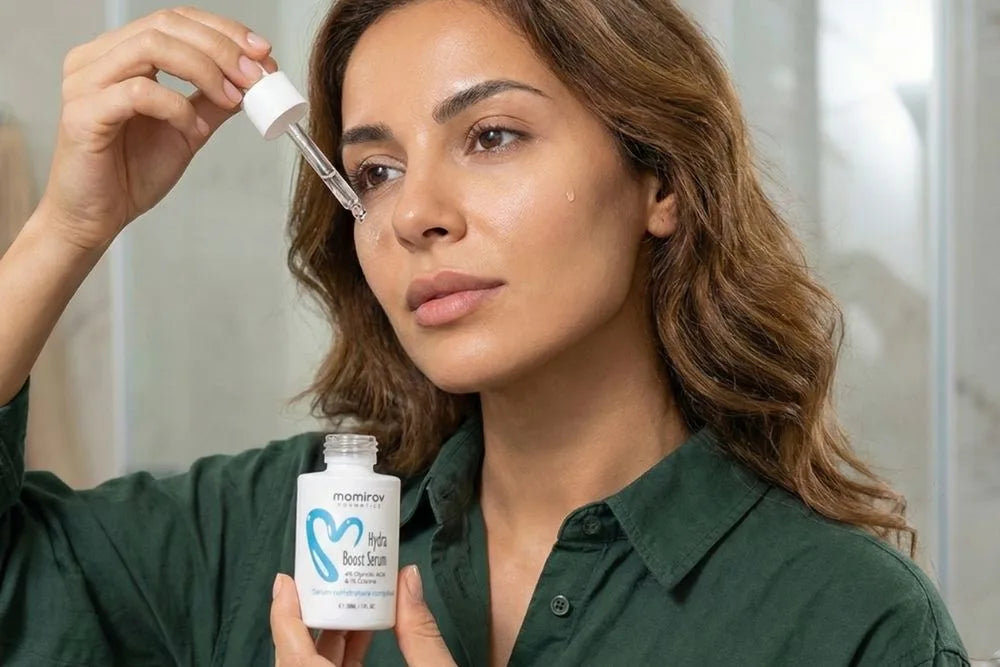 Hydra Boost Serum with 4% Glycolic Acid and 1% Ectoin for Dry Skin, 30 ml