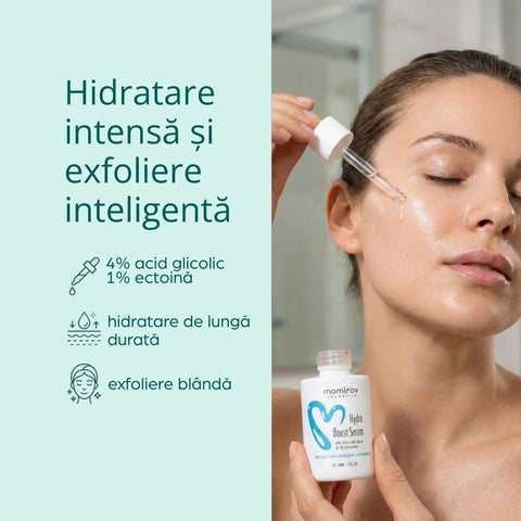 Hydra Boost Serum with 4% Glycolic Acid and 1% Ectoin for Dry Skin, 30 ml