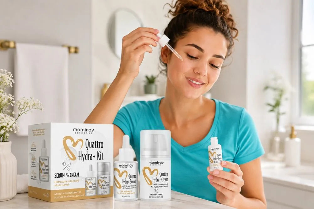 Kit Quattro cu ser și cremă pentru hidratare intensivă