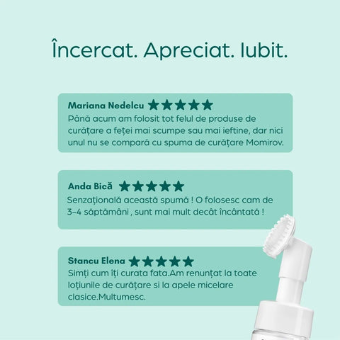 Cleansing foam with integrated brush and hyaluronic acid, 150 ml